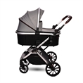 Passeggino GLORY 2in1+ADAPTERS con cesta per neonato OPALINE Grey